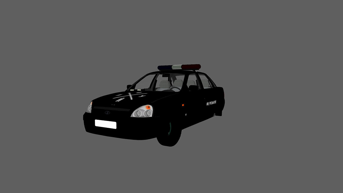 Simple Car Crash Physics Sim — Lada Priora - police