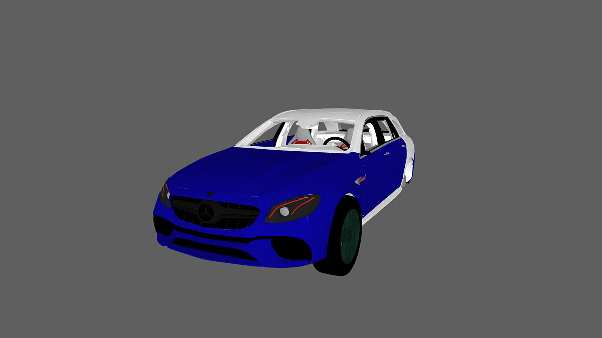 Simple Car Crash Physics Sim — Mercedes-Benz C63 wagon