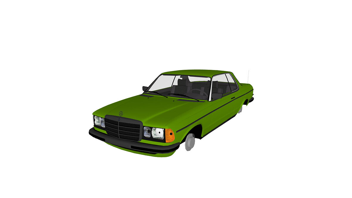 Simple Car Crash Physics Sim — Mercedes-Benz W123 CE Coupe 1986