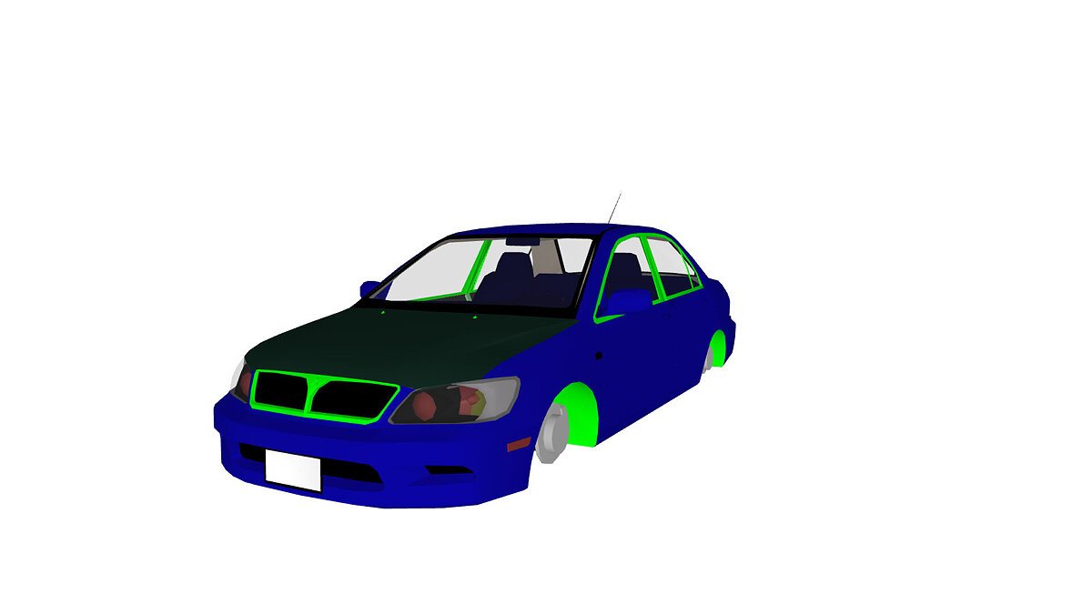 Simple Car Crash Physics Sim — Mitsubishi Lancer Cedia