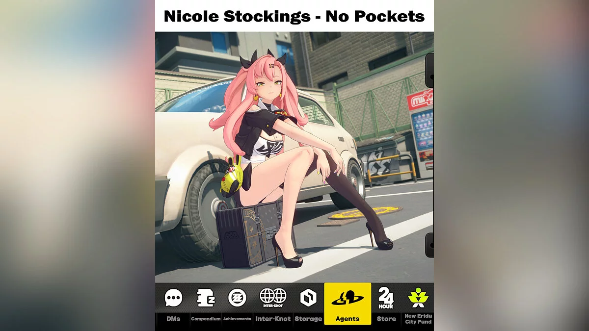 Zenless Zone Zero — Nicole in stockings and short shorts