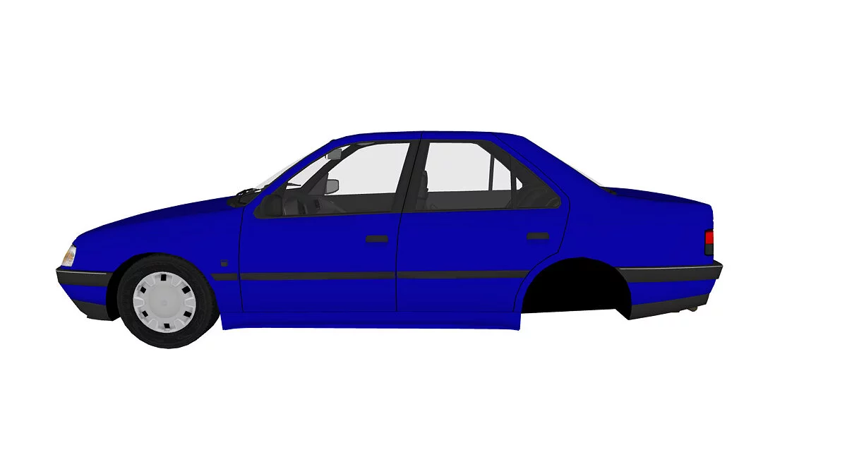 Simple Car Crash Physics Sim — Peugeot 405 GLX