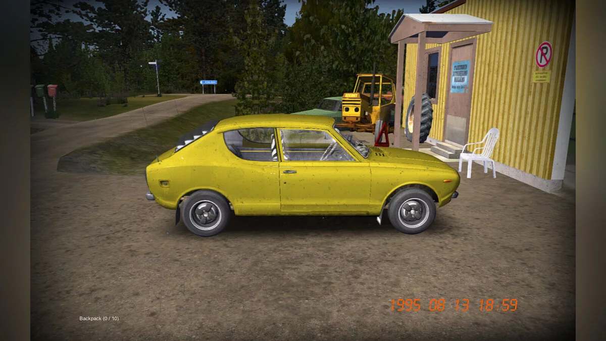 My Summer Car — Misión completada, Satsuma roto después de un accidente.