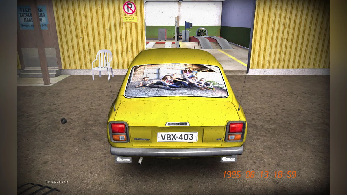 My Summer Car — Zakończona misja, uszkodzona Satsuma po wypadku