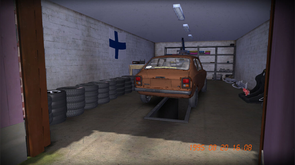 My Summer Car — Satsuma without engine, 100k marks, all tuning and GT parts in the garage