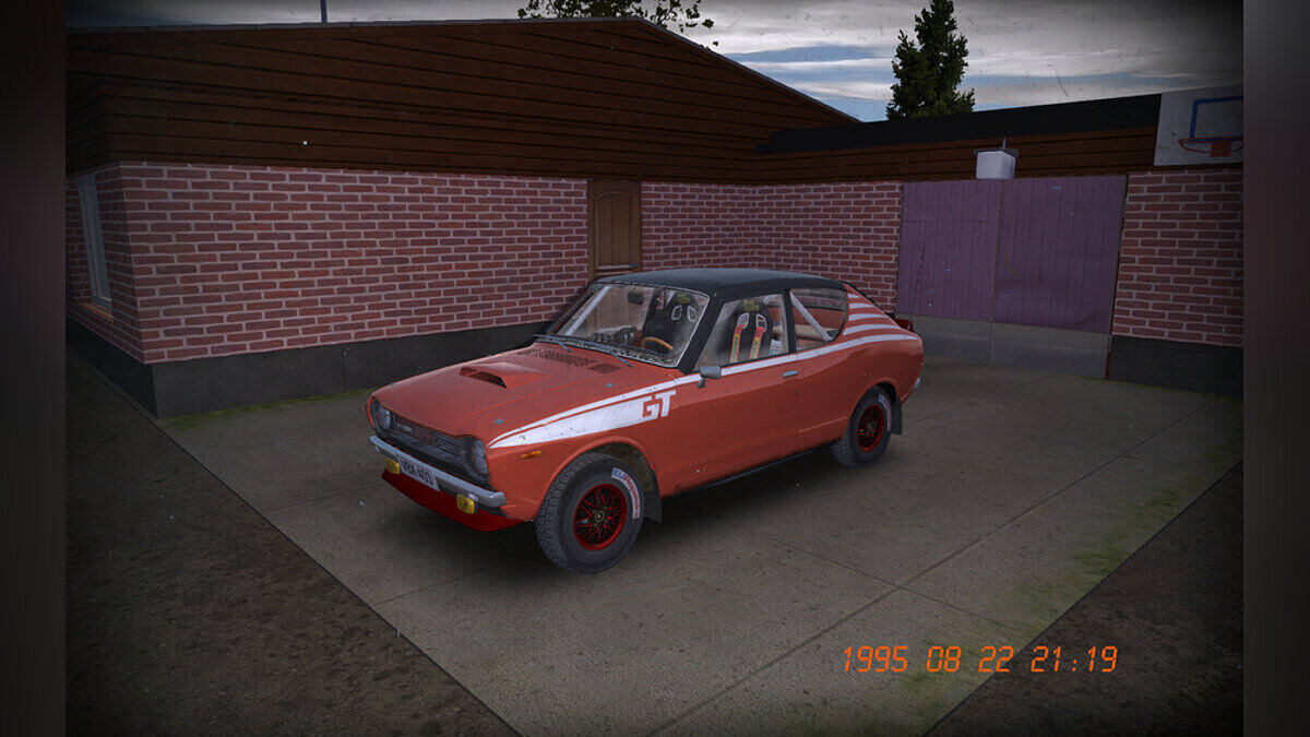 My Summer Car — Satsuma GT rally, red paint, numbers received