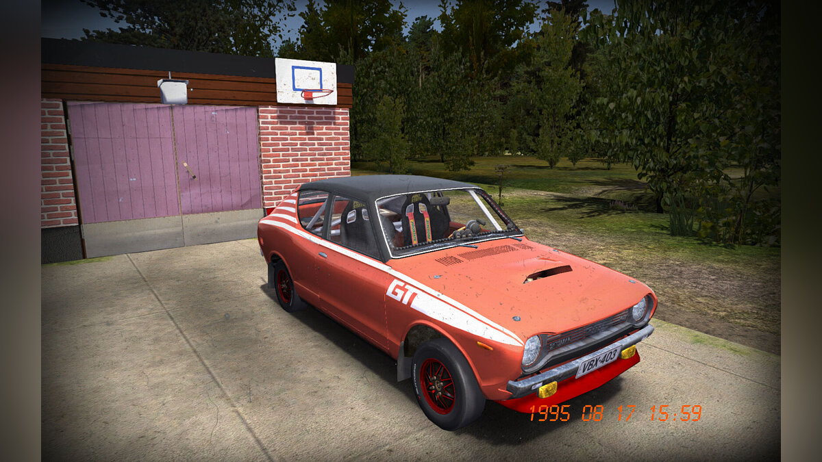 My Summer Car — Satsuma GT Racing, red, numbers received