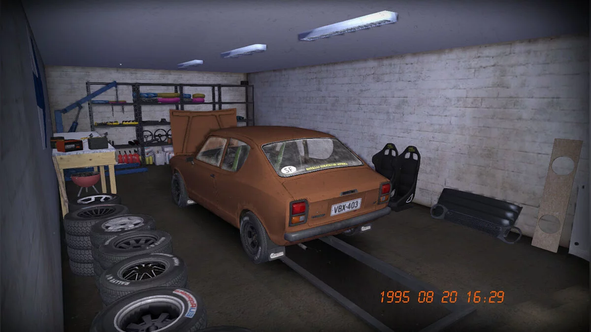 My Summer Car — Satsuma de estoque com placas, 100k marcos, todas as modificações e peças GT na garagem