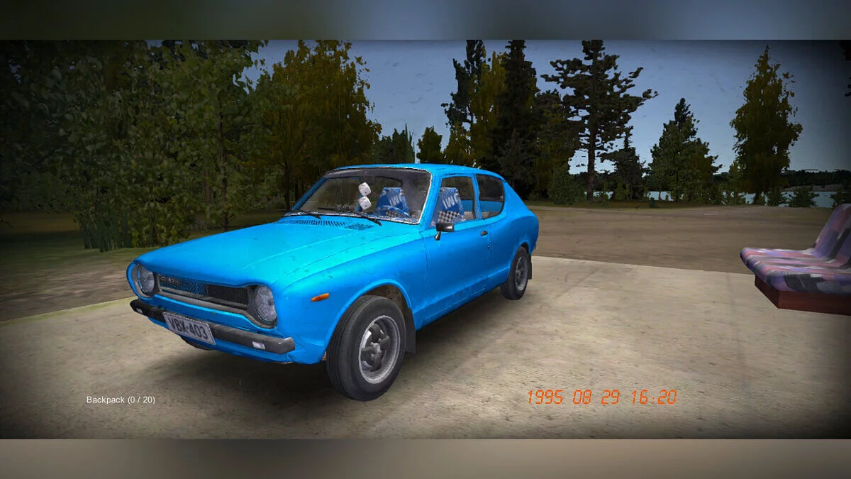 My Summer Car — Stock Satsuma con subwoofer, todas las piezas GT fueron encontradas y están en el garaje.