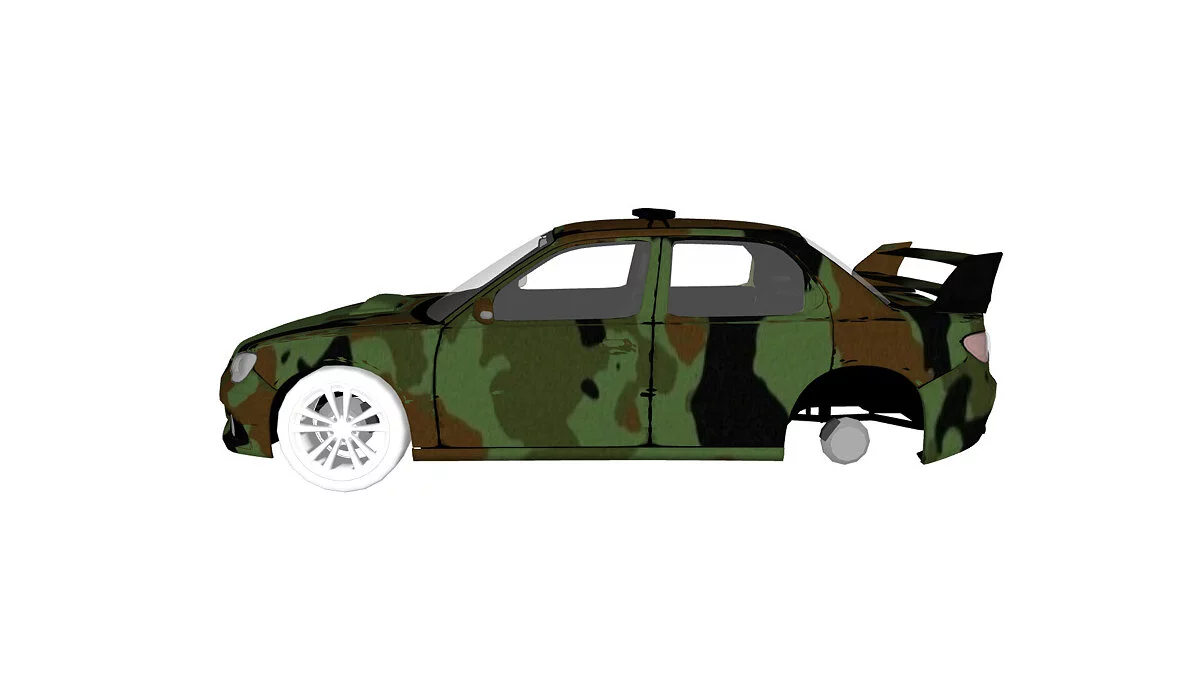 Simple Car Crash Physics Sim — Subaru военный