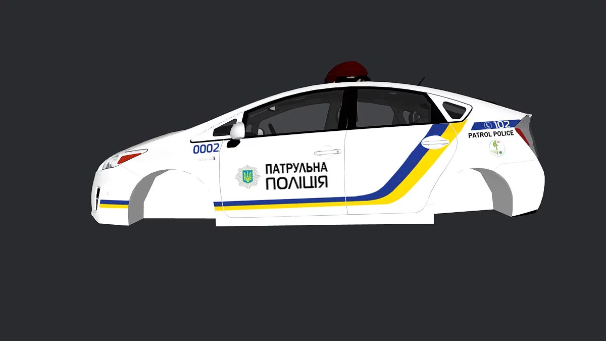 Simple Car Crash Physics Sim — Toyota Prius - українська поліція