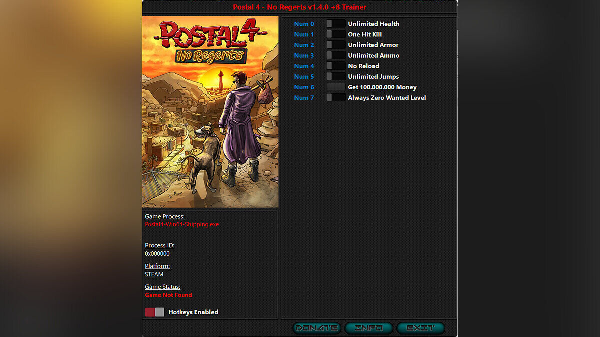 Postal 4: No Regerts — Trainer (+8) [1.4.0]