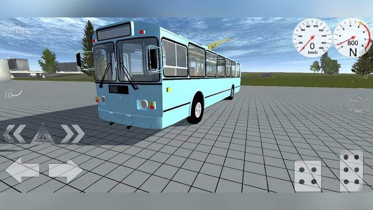 Simple Car Crash Physics Sim — Trolleybus ZiU-9