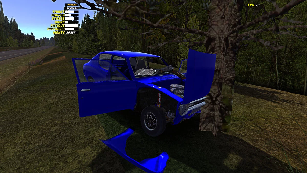 My Summer Car — Voló hacia un árbol