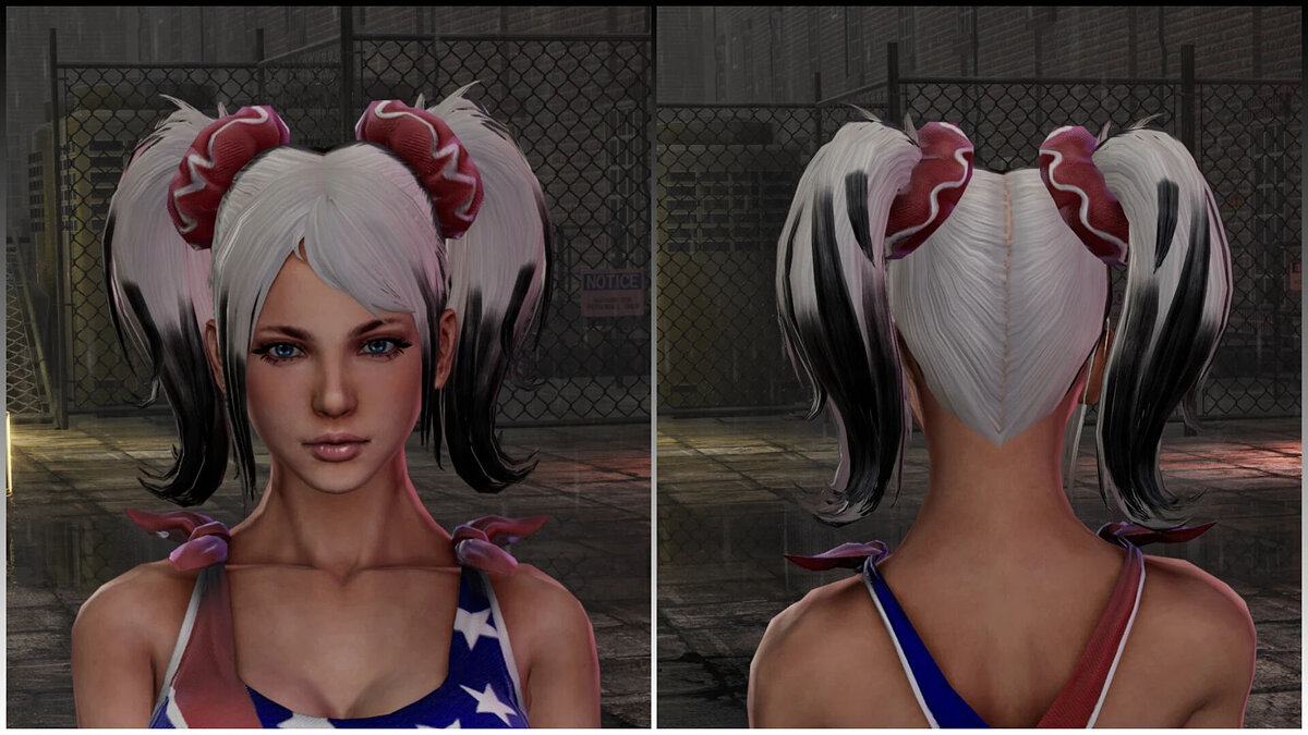 Lollipop Chainsaw RePOP — White and black hair