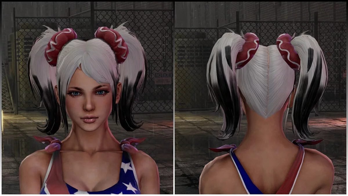 Lollipop Chainsaw RePOP — Cheveux blancs et noirs