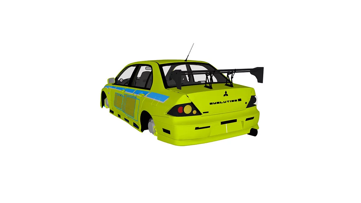 Simple Car Crash Physics Sim — Mitsubishi Lancer Evo 7