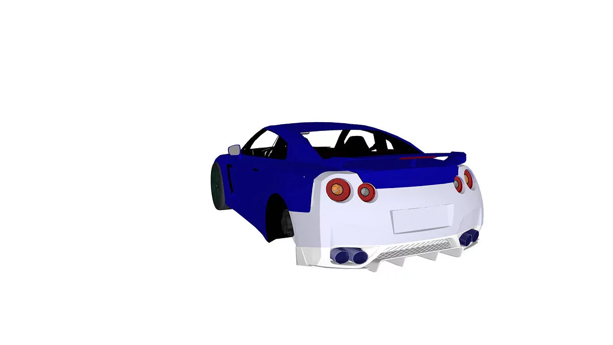 Simple Car Crash Physics Sim — Nissan GT-R R35 Nismo
