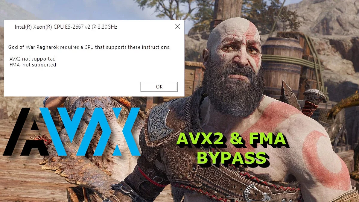 God of War: Ragnarok — Bypassing AVX2 and FMA requirements