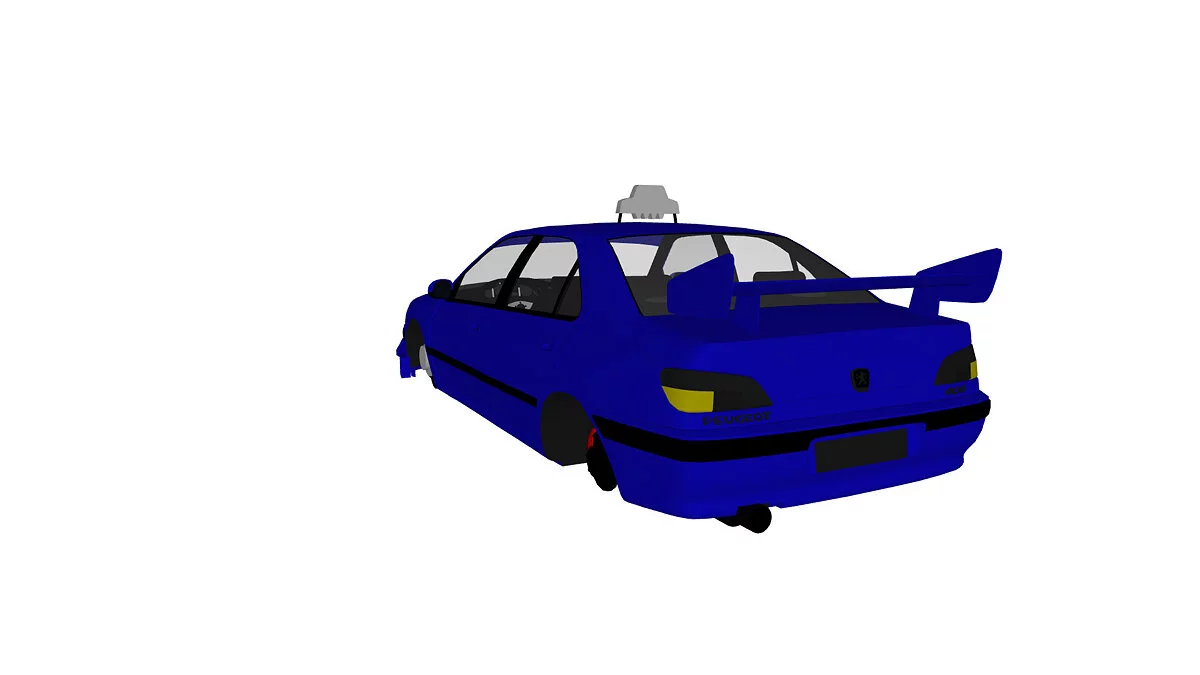 Simple Car Crash Physics Sim — Peugeot do filme "Taxi 2"