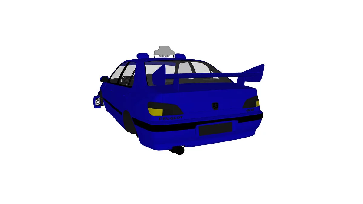 Simple Car Crash Physics Sim — Peugeot do filme 'Taxi'