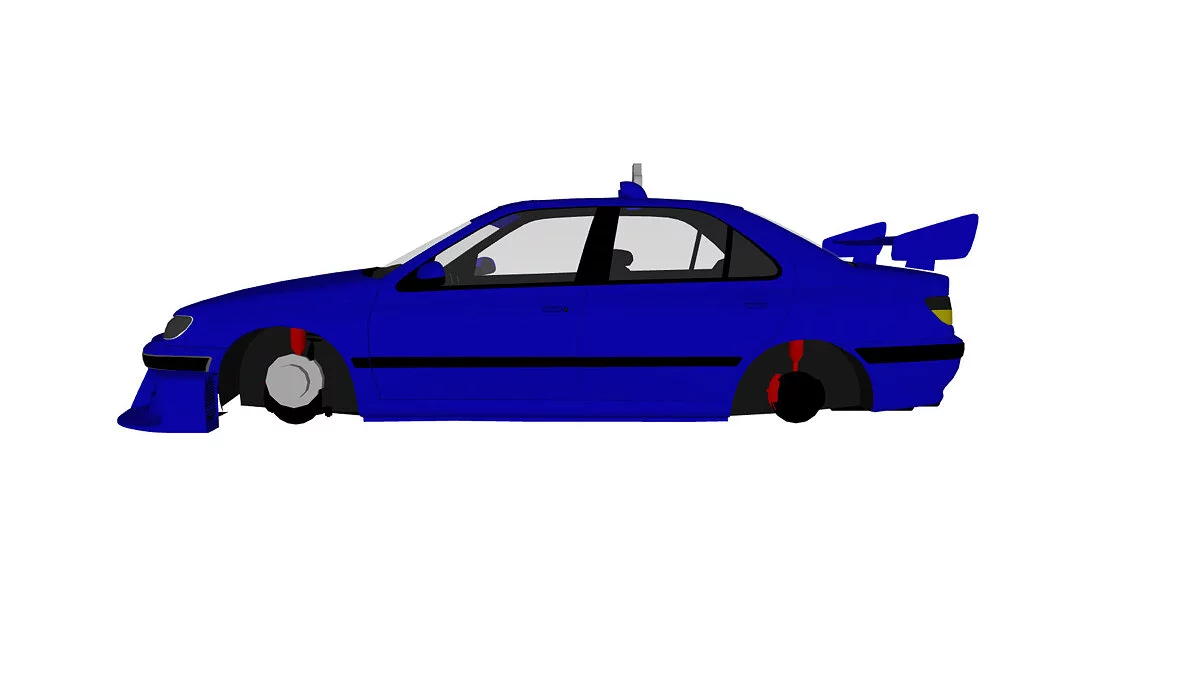 Simple Car Crash Physics Sim — Peugeot do filme 'Taxi'