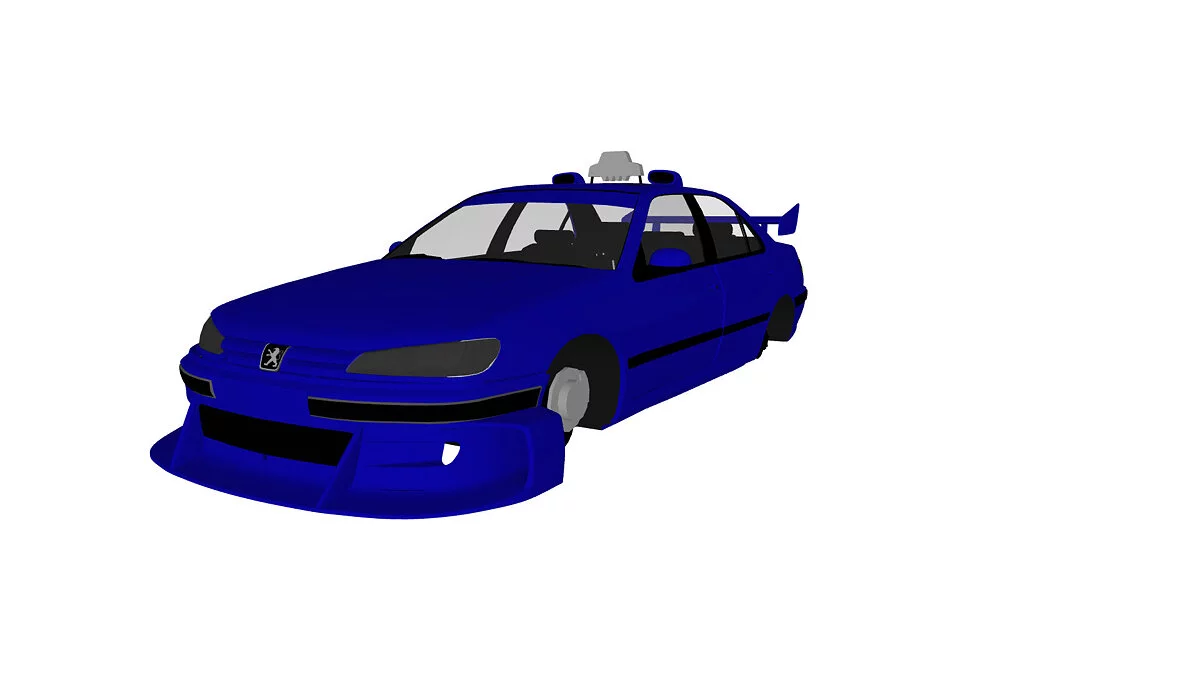 Simple Car Crash Physics Sim — Peugeot from the movie "Taxi"