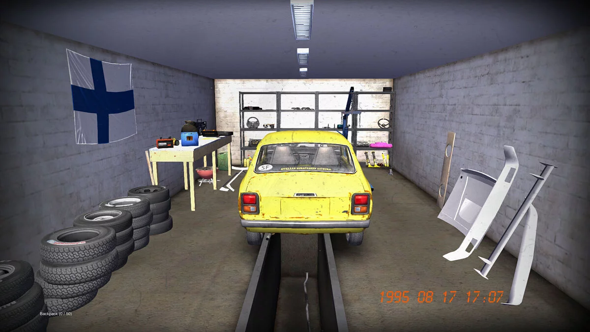 My Summer Car — Stock Satsuma with tuning in the garage