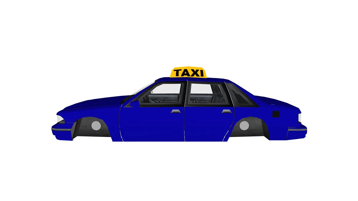 Simple Car Crash Physics Sim — Taksi dari permainan GTA SA