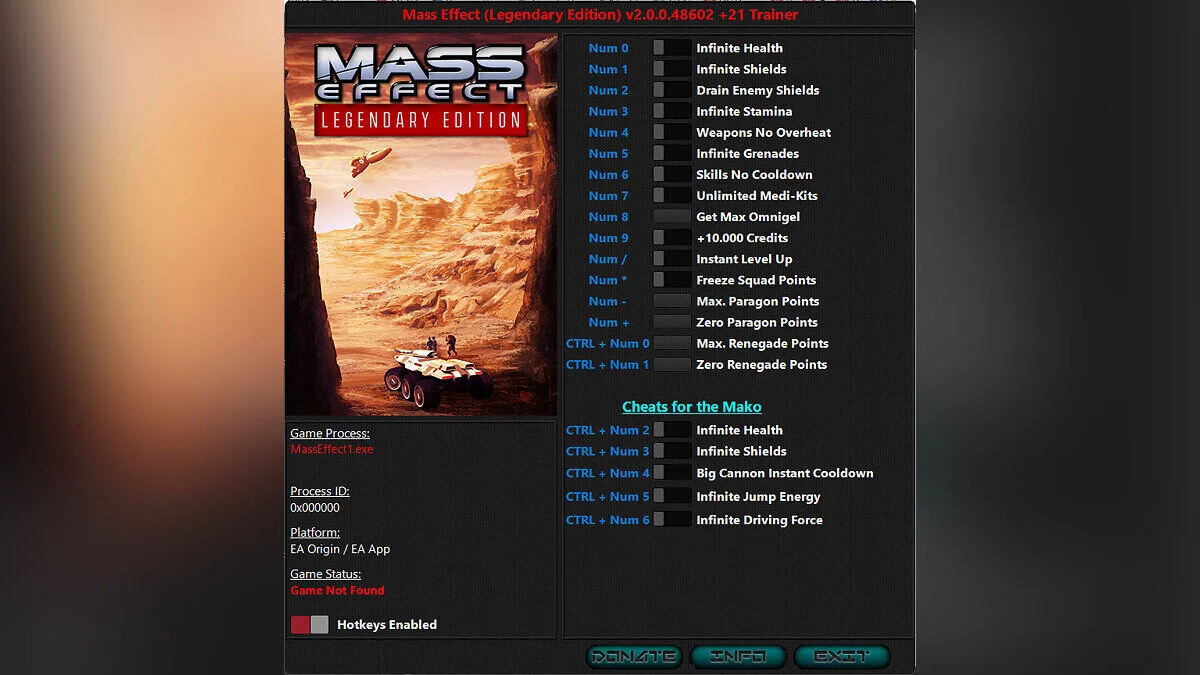 Mass Effect Legendary Edition — Trainer (+21) [2.0.0.48602]