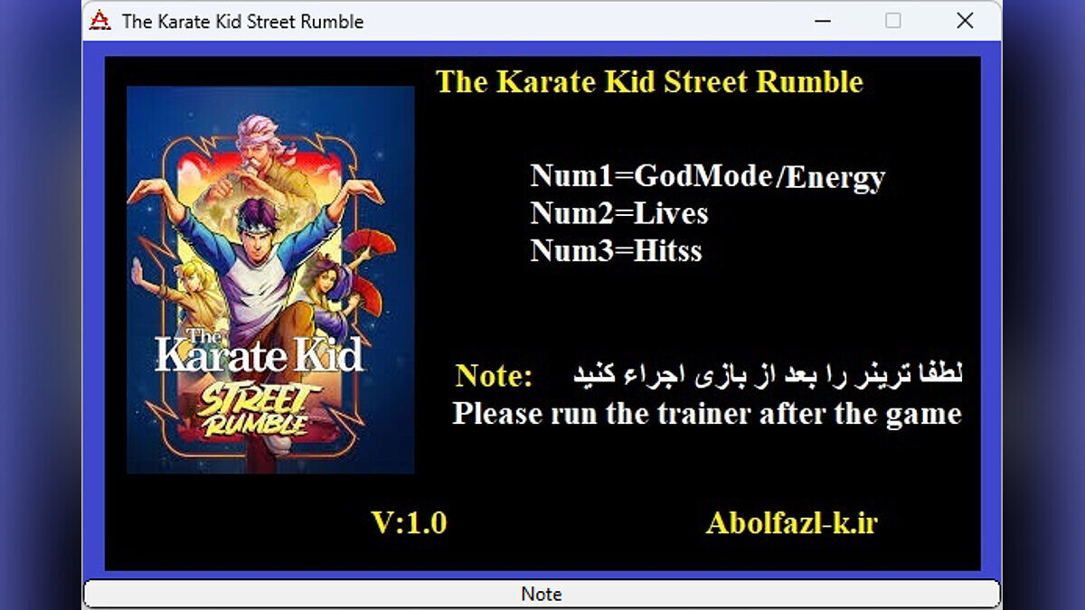 The Karate Kid: Street Rumble — Trainer (+3) [1.0]