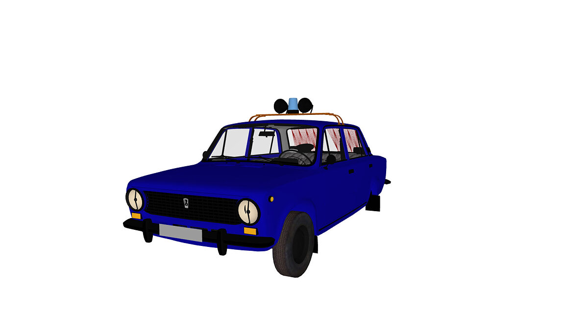 Simple Car Crash Physics Sim — VAZ 2101 police