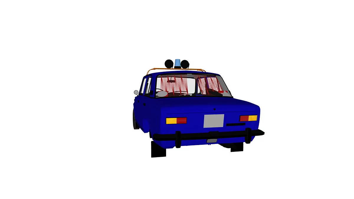 Simple Car Crash Physics Sim — Vaz 2101 Polícia
