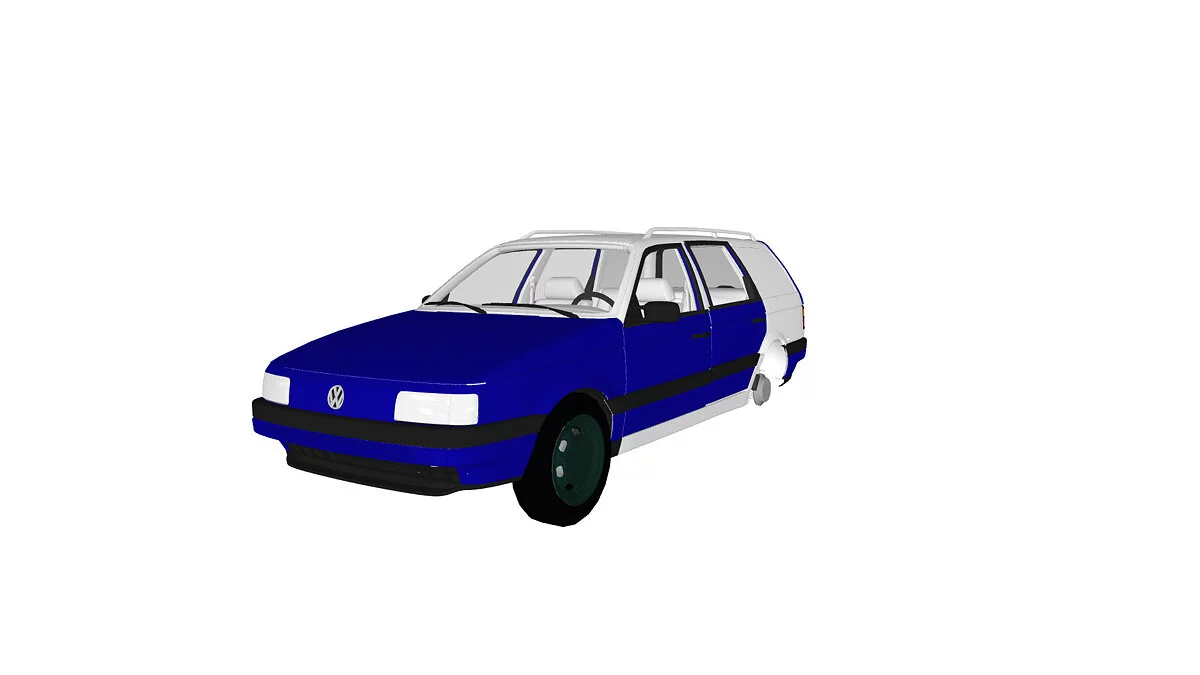 Simple Car Crash Physics Sim — Volkswagen Passat BZ