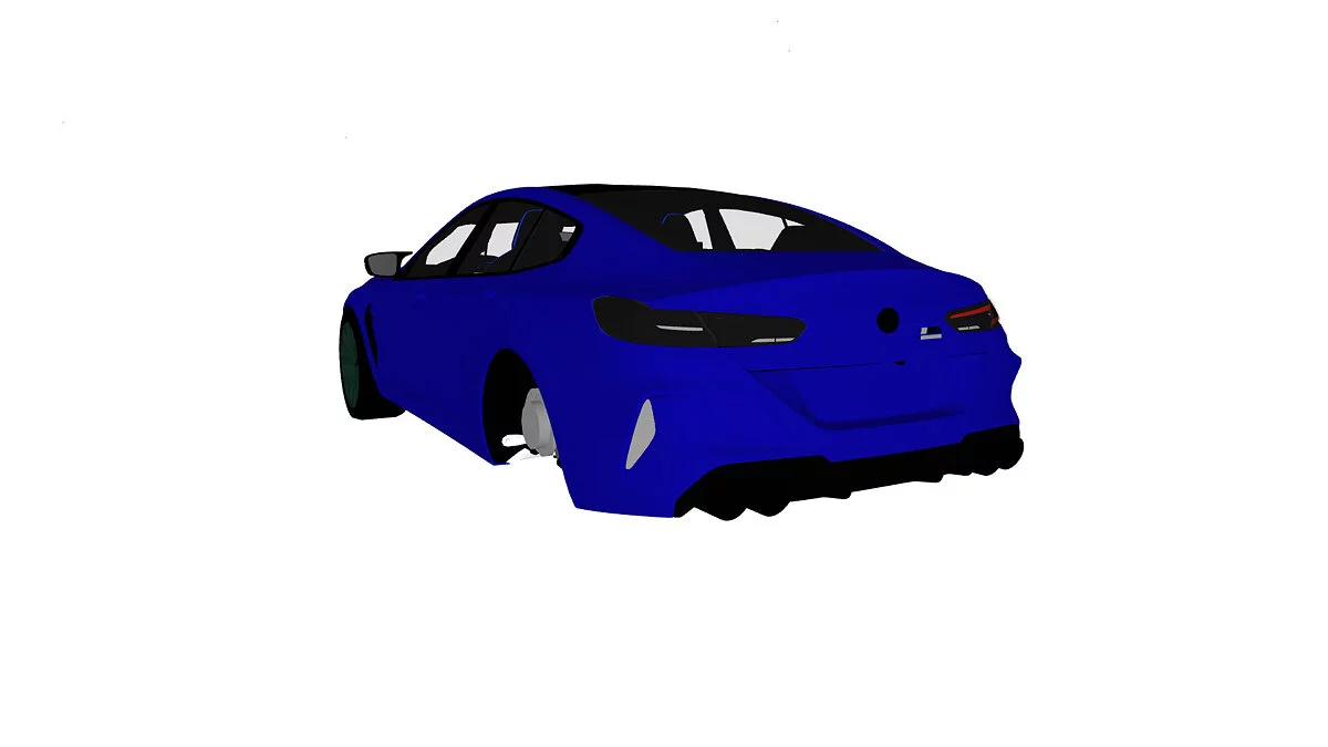 Simple Car Crash Physics Sim — BMW M8 Coupe