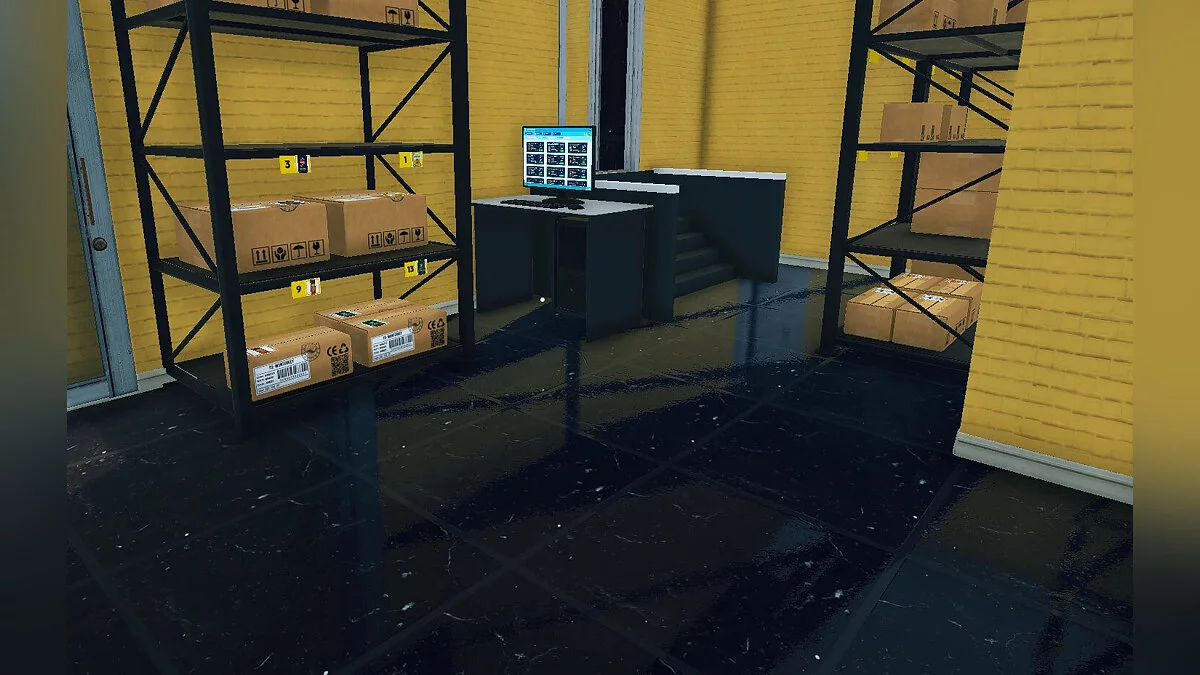 Supermarket Simulator — Siyah Seramik Zemin