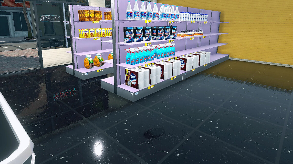 Supermarket Simulator — Black ceramic floor