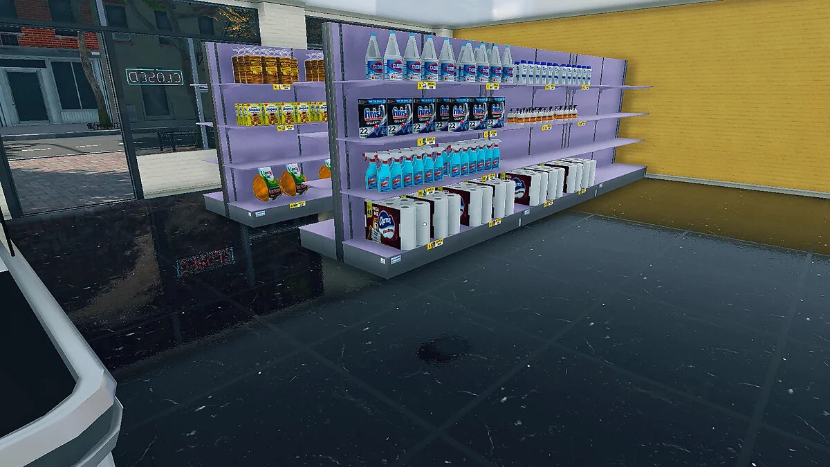 Supermarket Simulator — Siyah Seramik Zemin