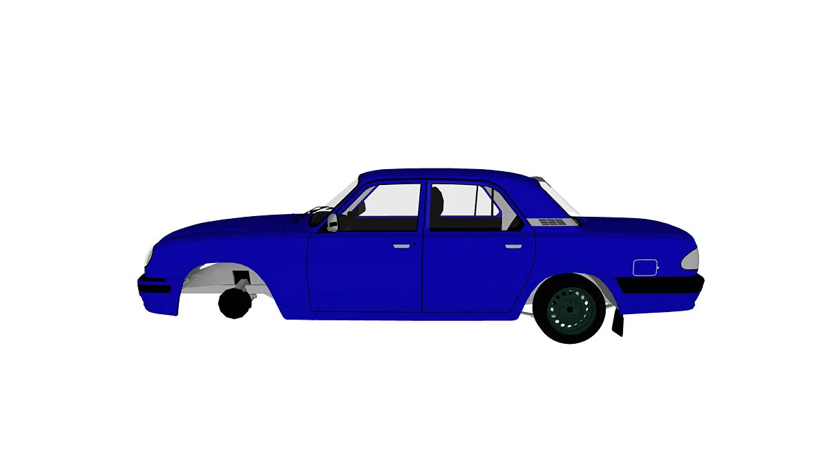 Simple Car Crash Physics Sim — Gás 35105 Volga