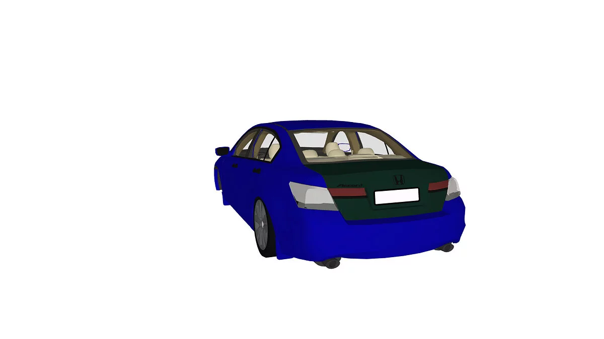 Simple Car Crash Physics Sim — Honda Accord 2007-2012 (без спойлера)