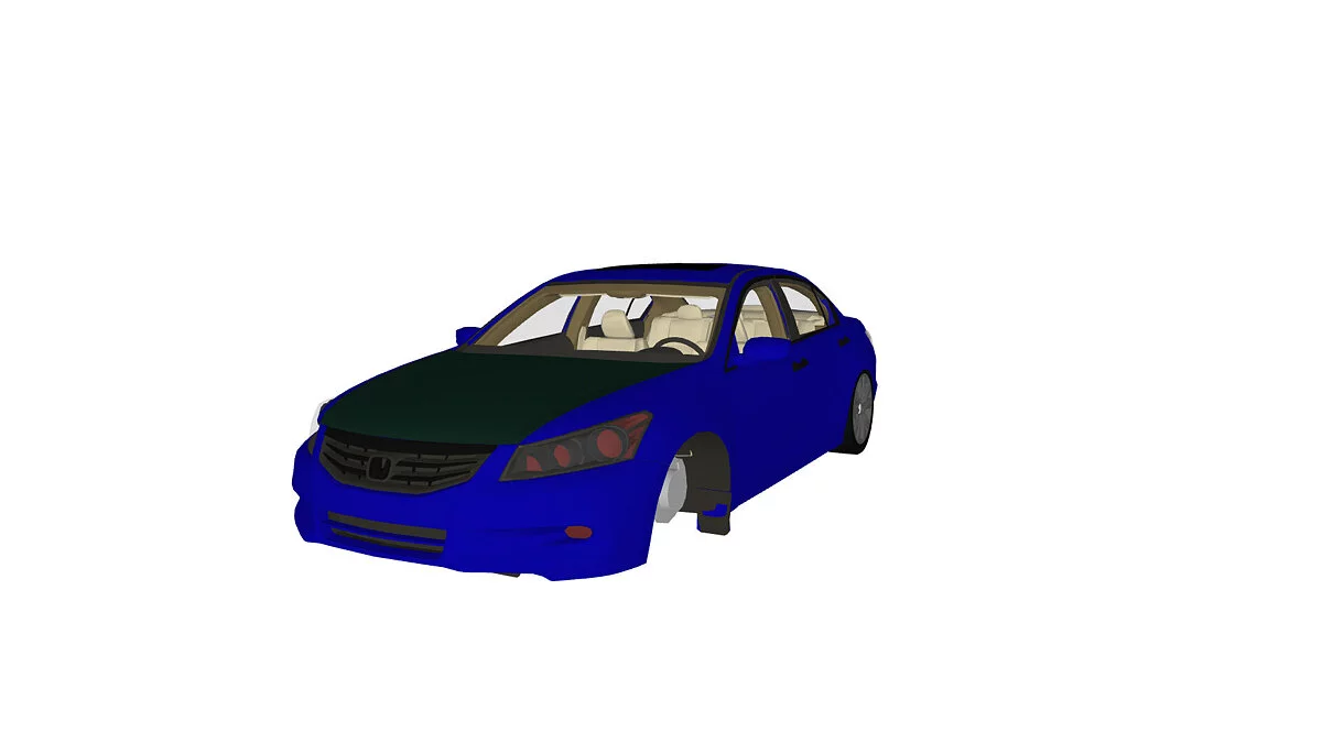 Simple Car Crash Physics Sim — Honda Accord 2007-2012 (sin spoiler)