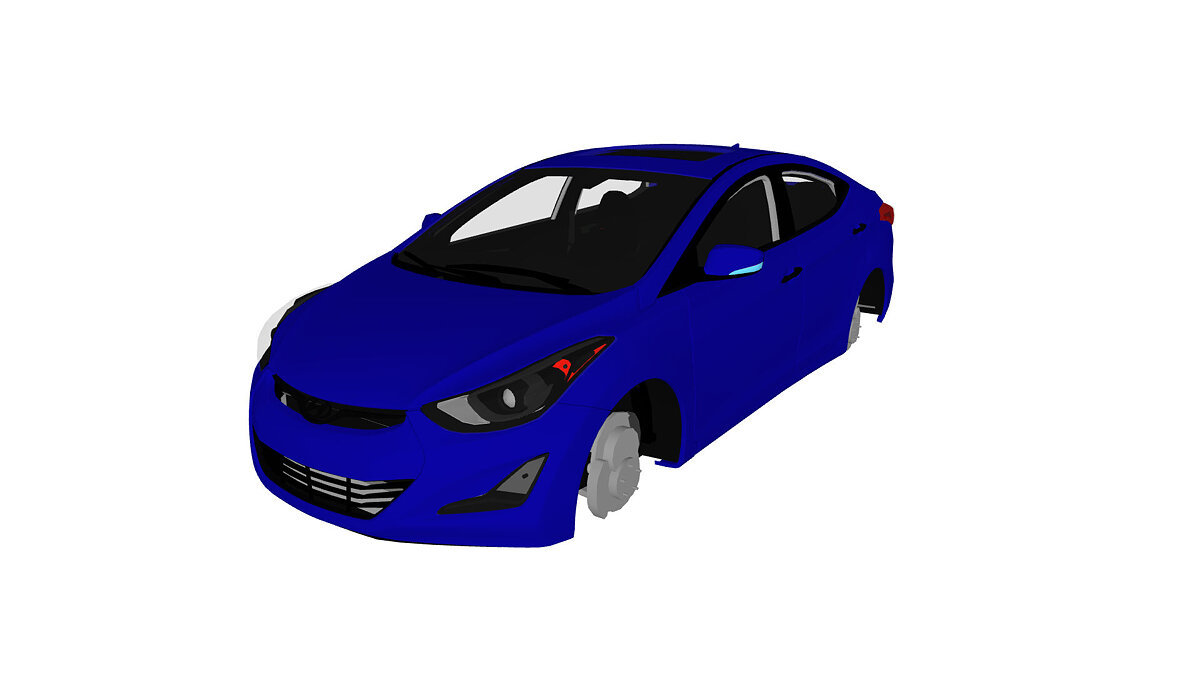 Simple Car Crash Physics Sim — Hyundai Elantra