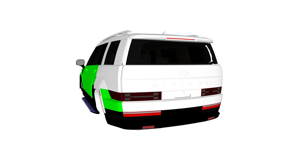 Simple Car Crash Physics Sim — Hyundai Santafe 2025