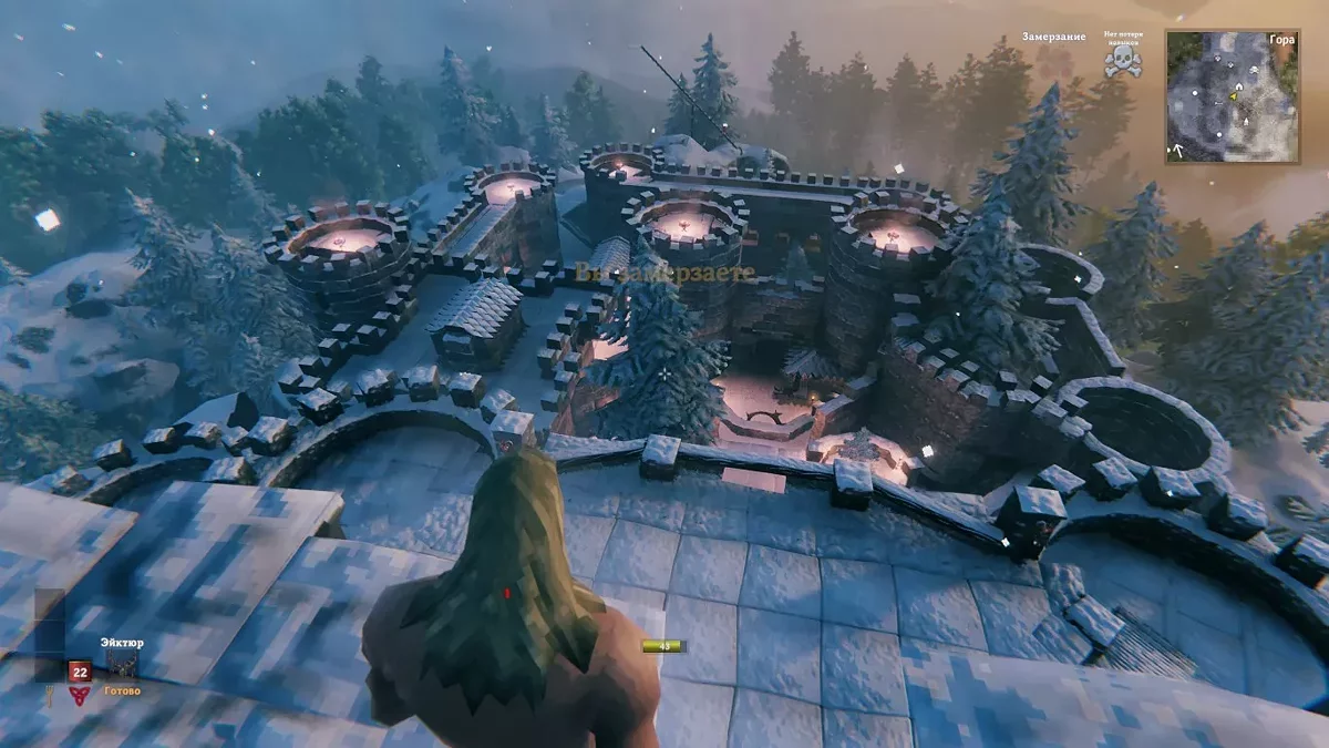 Valheim — Twierdza Kaer Morhen (z teleportem od respawnu)
