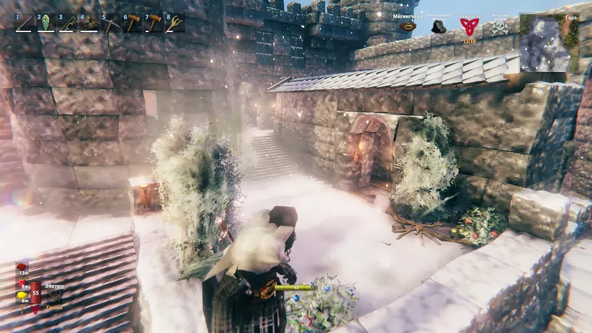 Valheim — Twierdza Kaer Morhen (z teleportem od respawnu)