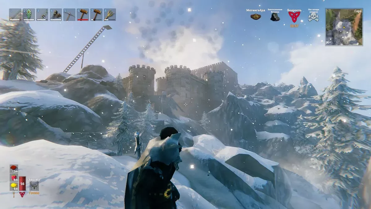 Valheim — Twierdza Kaer Morhen (z teleportem od respawnu)