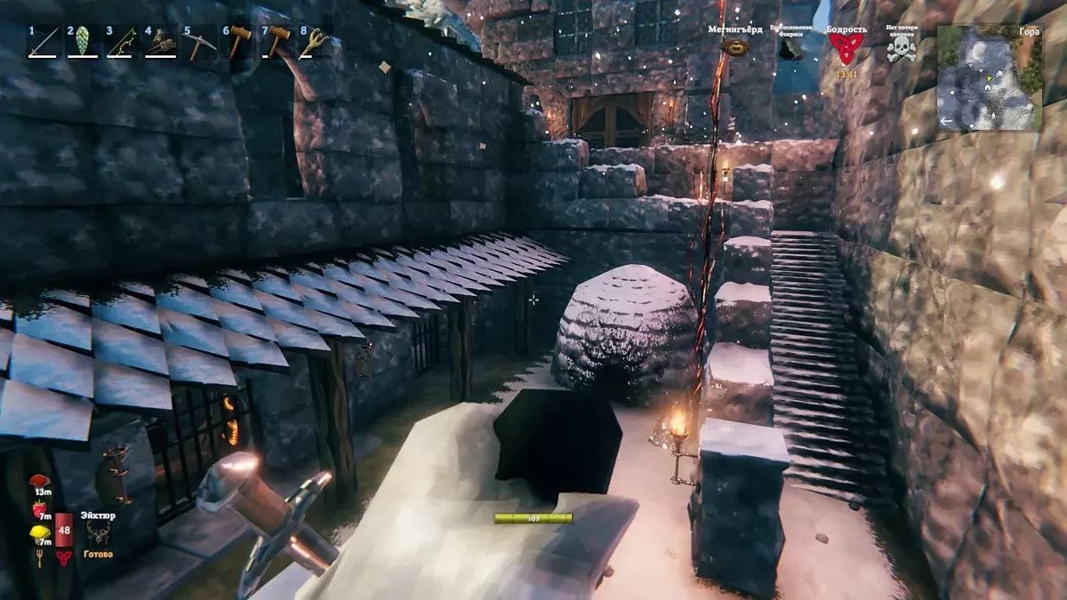 Valheim — Twierdza Kaer Morhen (z teleportem od respawnu)