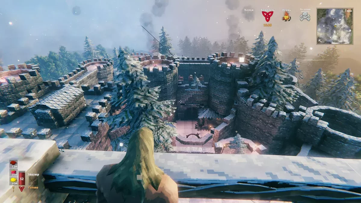 Valheim — Twierdza Kaer Morhen (z teleportem od respawnu)