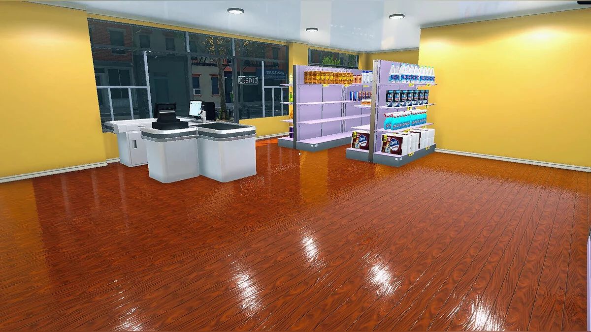 Supermarket Simulator — Lacquered wood floor