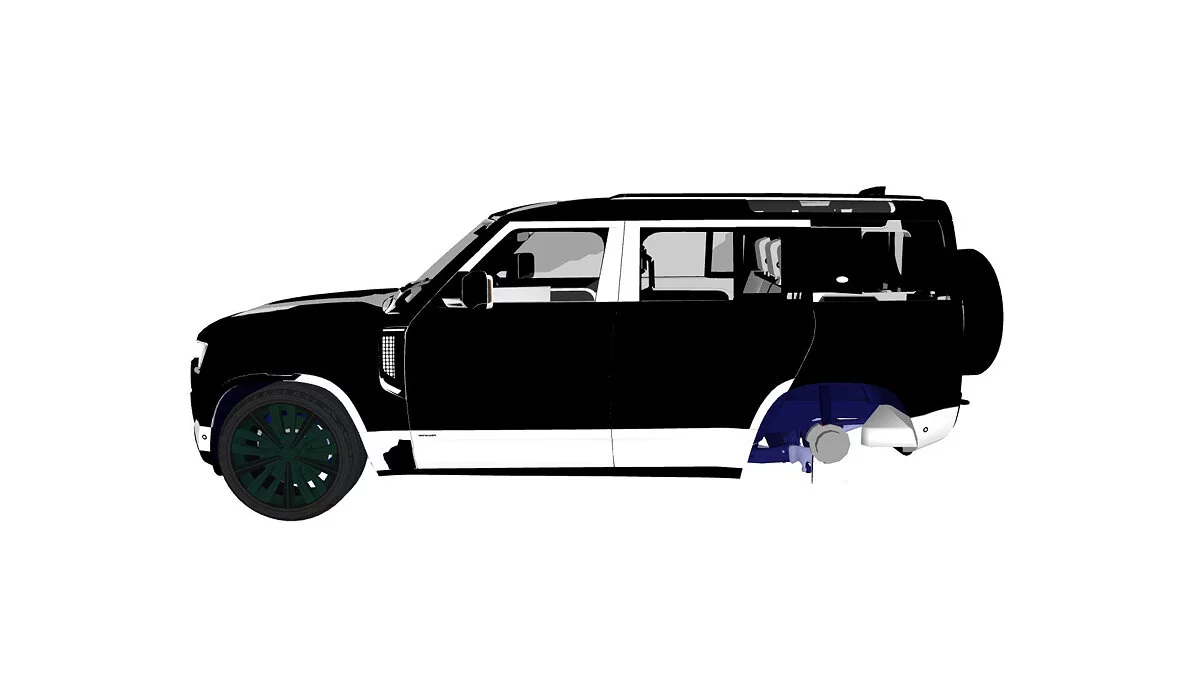 Simple Car Crash Physics Sim — Land Rover Defender